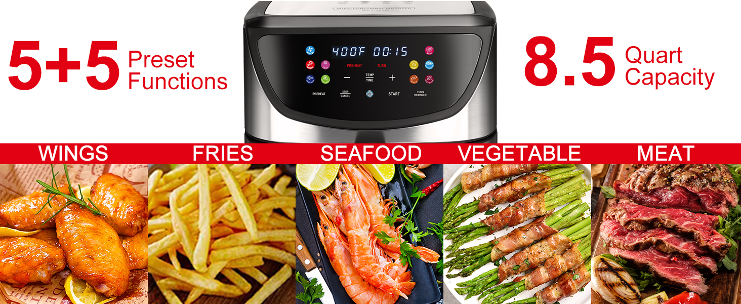 8.5QT Large Air Fryer