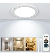 Wireless Closet Lights Motion Sensor - No Wiring Rechargeable Ceiling Light Night Light Indoor, B...