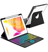 MePadKey Touchpad Keyboard Case for iPad 9th /8th/7th Generation 10.2 inch, 360 Degree Rotation C...
