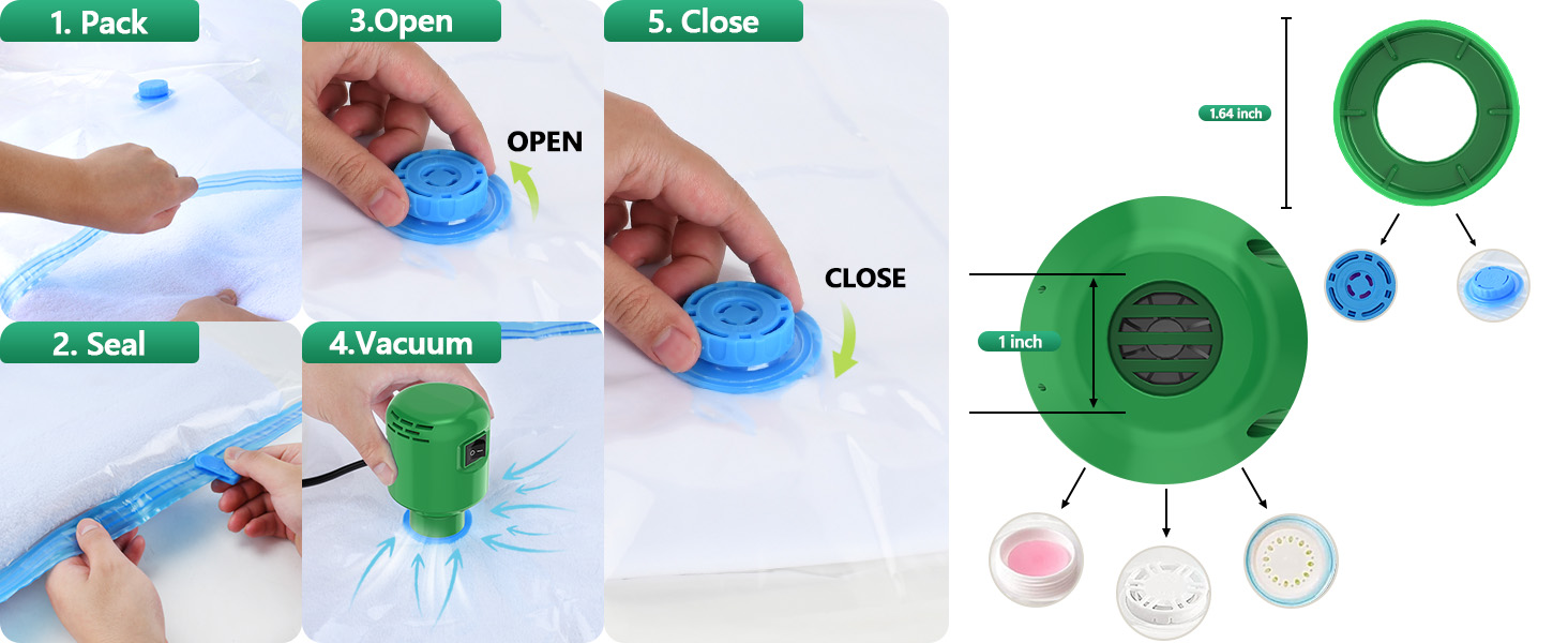 GGH Electric Air Pump for vacuum seal bags Travel
