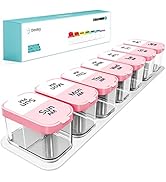 Daviky Extra Large Pill Organizer Weekly, XL Medicine Pill Organizer 2 Times a Day, Big Pill Box ...