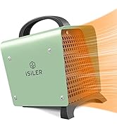 ISILER Space Heater, 1500W Portable Indoor Heater, Ceramic Space Heater Adjustable Thermostat Tip...