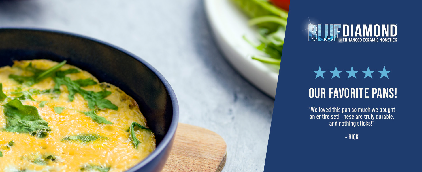 BlueDiamond, Ceramic Nonstick, PFAS-Free, Non-Toxic, Cookware, Saucepan, Classic