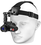 Head-Mounted Night Vision Goggles with Elastic Head Strap, Default 7X Magnification, NVG Visual D...
