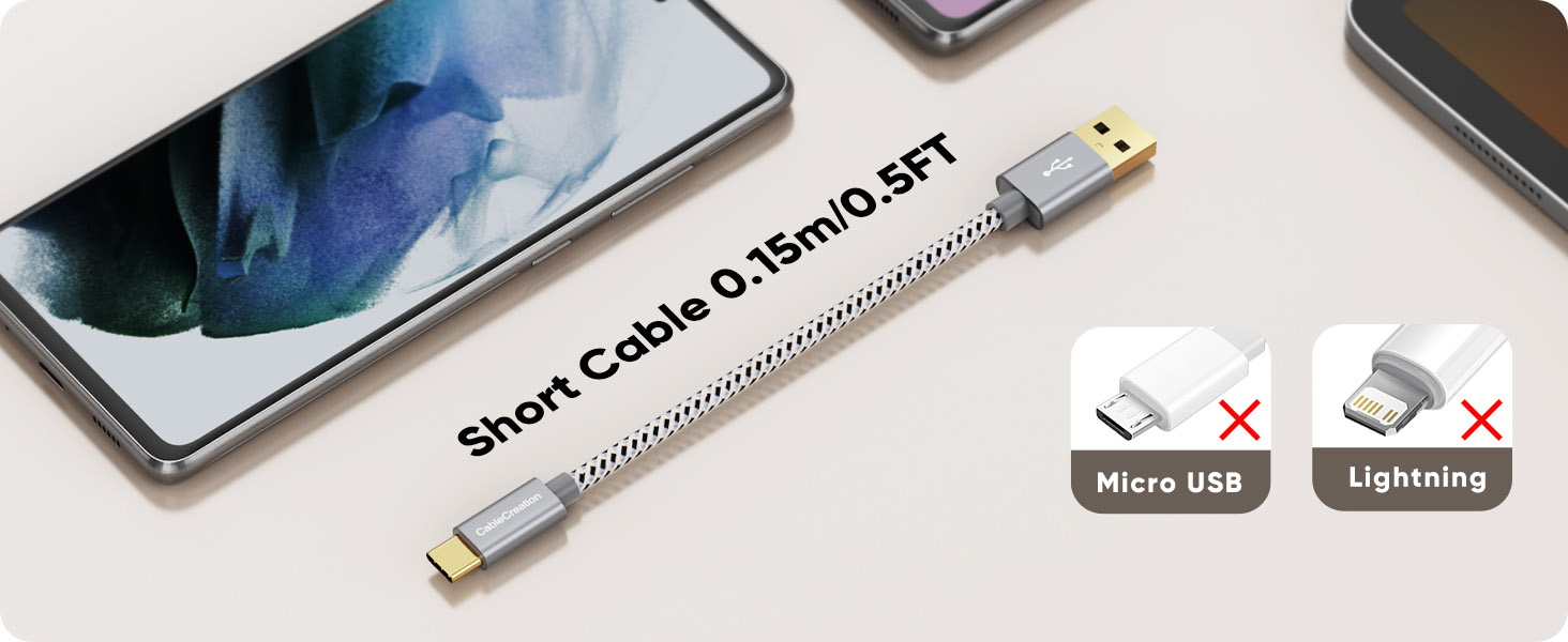 the short cable is a 5. 5 ft.