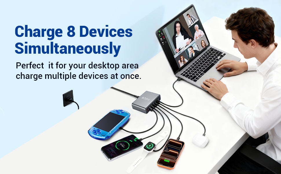 Charging 8 devices simultaneously