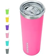 BJPKPK 20oz Skinny Insulated Tumbler with Lid, Stainless Steel Water Bottle for Coffee,Tea.