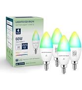 Lightinginside Matter Candelabra Smart Light Bulbs 60W Equivalent, Candle E12 LED Bulb Compatible...