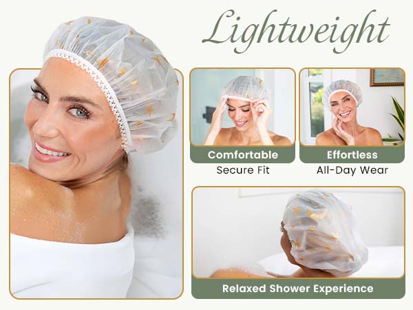our luxury shower cap preserves styles between washes while serving up the aesthetic touch you crave