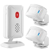 Cruxer Motion Sensor Alarm When Enter Sensing Range Wireless Detector Chime Alarms Doorbell use f...
