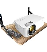 Zalumis Projector Shelf - Solid Wood Shelf for Projector Wall Mount, 15.7" x 11" Projector Shelf ...