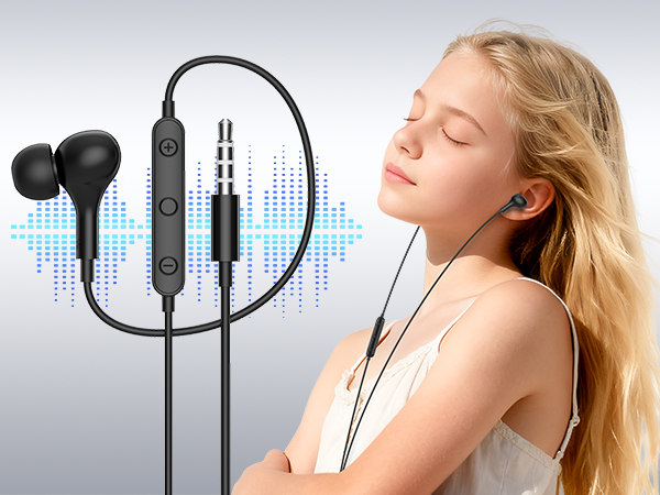 wired head phone 3.5mm