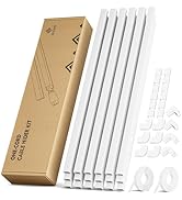 Yecaye PVC Wire Covers for Cords on Wall, One-Cord Cable Concealer Kit, Paintable Cable Raceway M...