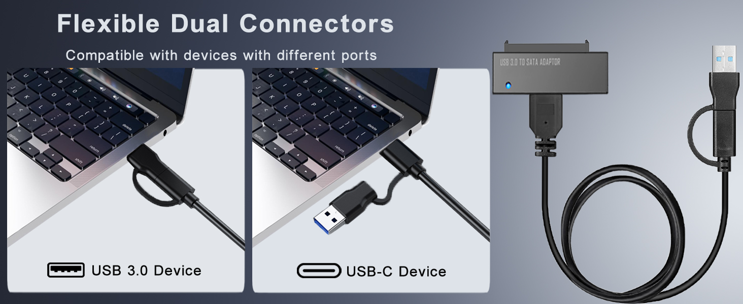 Flexible dual connectors
