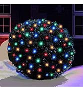Christmas Net Lights Outdoor,100LED 5ftx5ft Christmas Net Lights with Connectable, Waterproof,UL ...