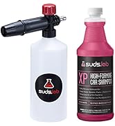 Suds Lab F2 Super Wash Foam Cannon, Adjustable Foam Nozzle, with XP High Foaming Car Wash Shampoo...