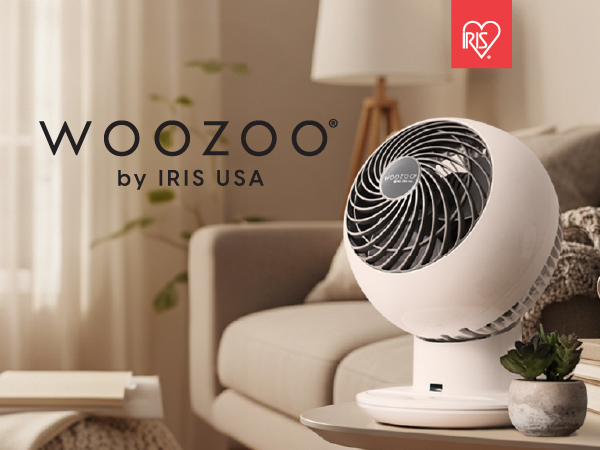 IRIS USA WOOZOO Air Circulator Fan with Remote, Oscillating, 5 Speeds, 82ft Max Air Distance
