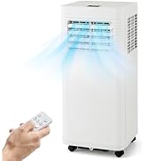 ARLIME 9000 BTU Portable Air Conditioner, 3-in-1 AC Unit w/Dehumidifier &amp; Fan, Sleep Mode &amp; 24H T...