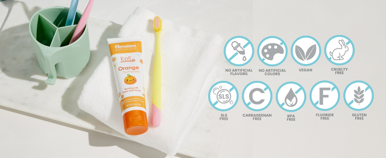 kids orange toothpaste