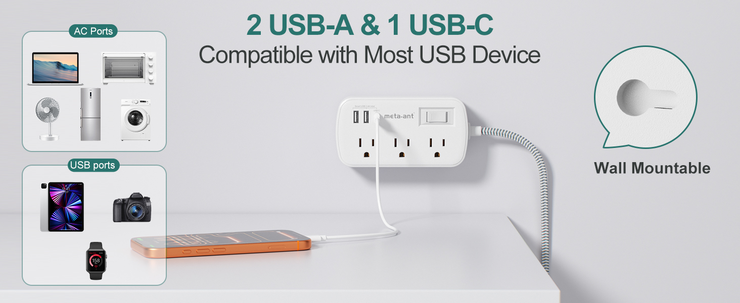 2USB-A&amp;1USB-C