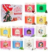 Christmas Candles for Women 12 Pack Candles for Home Scented Winter Holiday 240Hours Small Natura...