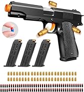 Toy Gun, Shell Ejecting Toy Gun with Soft Bullets, Educational Model Toy Pistol Shooting Game, Gi...
