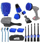 Car Detailing Kit, 18Pcs Car Detailing Brush Set, Car Cleaning Kit, Drill Brush Set, Car Detailin...