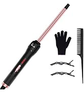 Professional 1/2 Inch Curling Iron, Tiny Curling Wand for Short &amp; Long Hair, Small Ceramic Barrel...