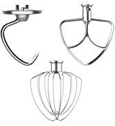 EZATO 3 Pieces Baking Mixers Accessories for KitchenAid, Compatible with KitchenAid 4.5QT Tilt-He...