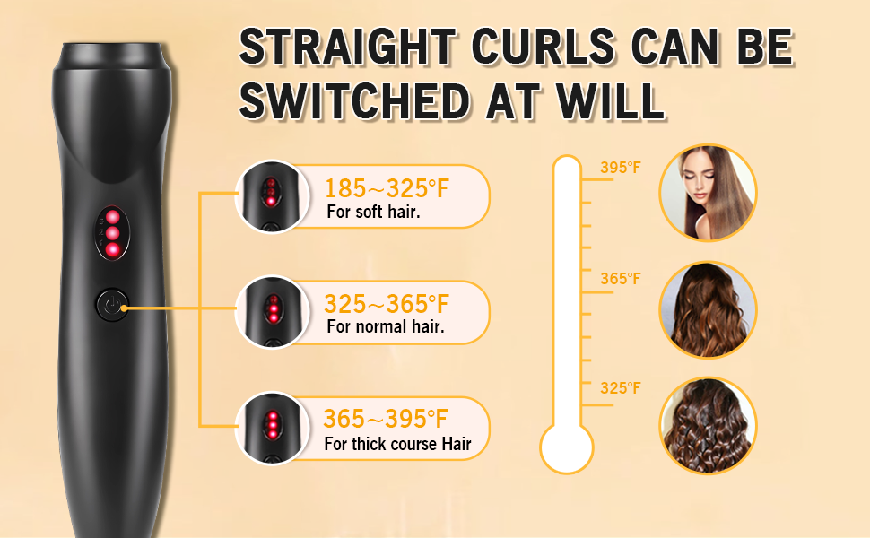 Straight Curls Can Be Switched At Will