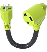 XGGYA NEMA 5-20P to TT-30R Generator Adapter,20 Amp Male to 30 Amp Female with Disconnect Handle,...