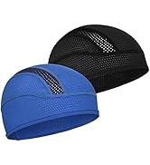 Skull Cap Helmet Liner Beanie, Cooling Mesh Cycling Running Hat for Men Women, Fits Under Helmets