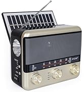 T.TAOMI Retro Portable Radio AM FM SW Shortwave Radio with Bluetooth Speaker,Battery Operated or ...