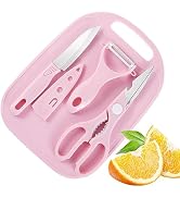 Mini Travel Cutting Board Set, 4 Pcs Portable Mini Camping Plastic Cutting Board &amp; Knife, Fruits ...
