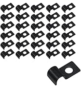 Wealrit 30 Pcs Black One Hole Pipe Straps Pipe Clamps for Conduit Reinforced Rib For EMT Conduit ...