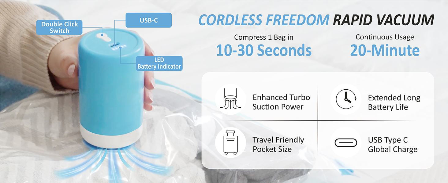 vacuum travel bags with pump