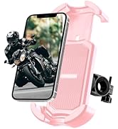 ROCKBROS Bike Phone Holder, Motorcycle Phone Mount with Security Lock, Shockproof Bicycle Phone M...