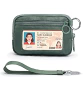 YDF keychain wallet Green; wristlet keychain wallet, wallet for women with ID slot.