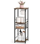 OYEAL Bathroom Storage Cabinet Freestanding Bathroom Shelf with Drawer Toilet Paper Storage Stand...