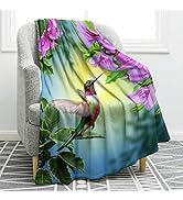 Jekeno Hummingbird Floral Blanket Gifts for Women Kids Girls Mom Wife Birthday Mother's Day Prese...
