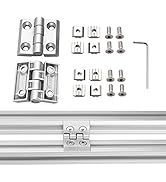 JiGiU 2PCS Aluminum Alloy Hinge M6 3030 Aluminum Extrusion Hinges for 3030 8mm Flexible Aluminum ...