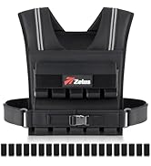 ZELUS Weighted Vest Men, 23/36/45 lb. Weight Vest with 10/16/20 Adjustable Iron Weights for Muscl...