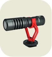 Movo VXR10 Universal Video Microphone with Shock Mount, Deadcat Windscreen, Case for iPhone, Andr...