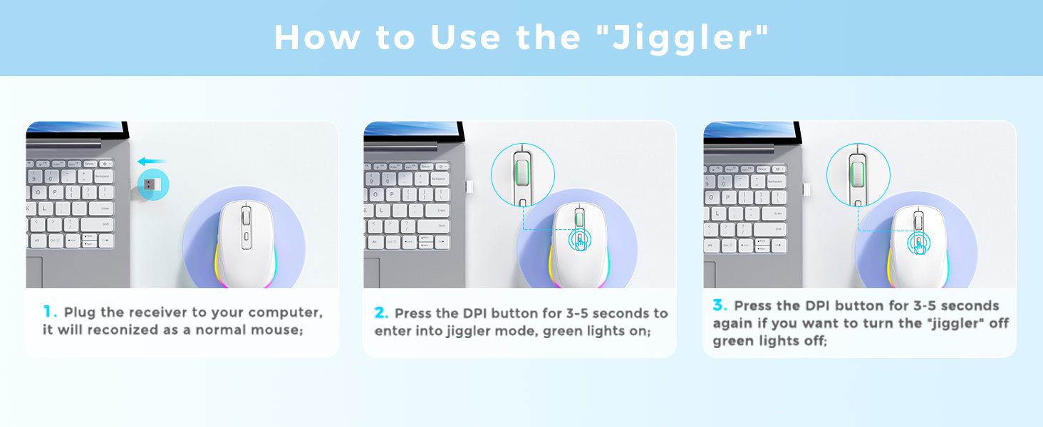 mouse and mouse jiggler 2 in 1