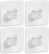 UNIKON 4 Pack Shower Caddy Adhesive Replacement, Transparent Adhesive Hooks Stickers