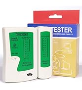 Hiija LAN Network Cable Tester/Continuity Tester for RJ45 RJ11 RJ12 Data Cable Twisted Pair Conne...