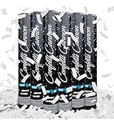 TRENDY BUY - White Confetti Cannon Party Poppers [6 Pack], Rice Paper Confetti for ...