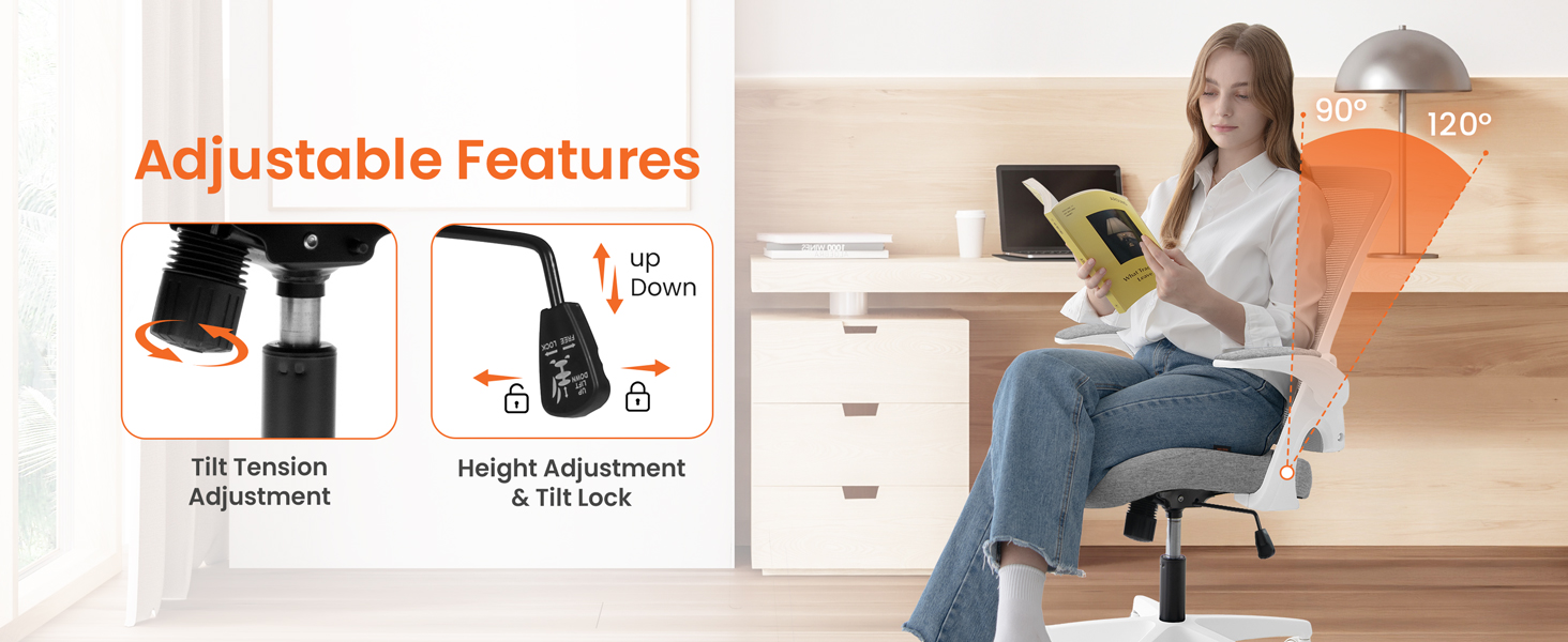 Ergonomic high back computer chair