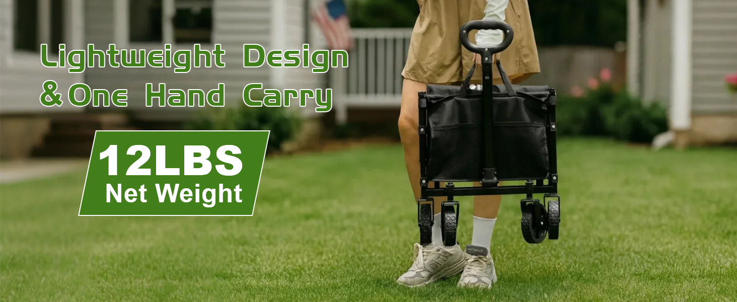 Collapsible Folding Beach Wagon with Upgrade Wheels