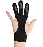 Coolrunner Archery Glove Three Finger Leather Archery Protective Gloves Archery Shooting Gloves f...